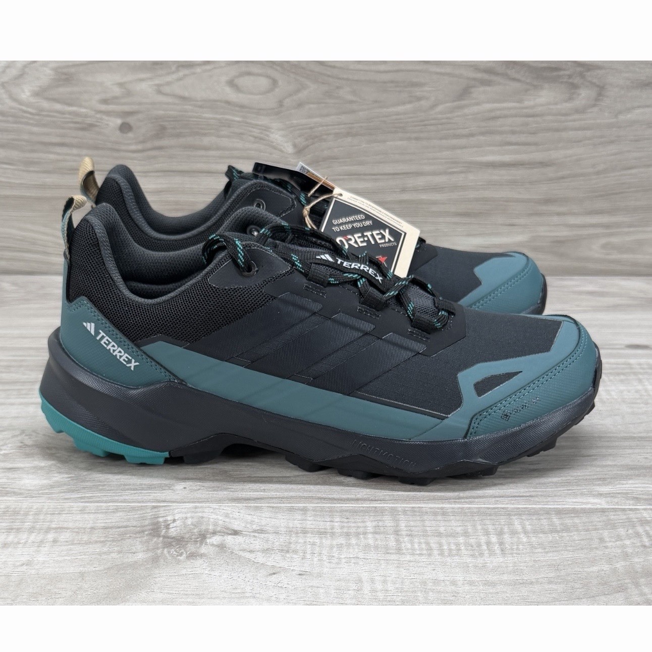 Adidas Terrex Skychaser AX5 Gore-Tex Hiking Shoes Blue Green Men’s 11 JQ2209