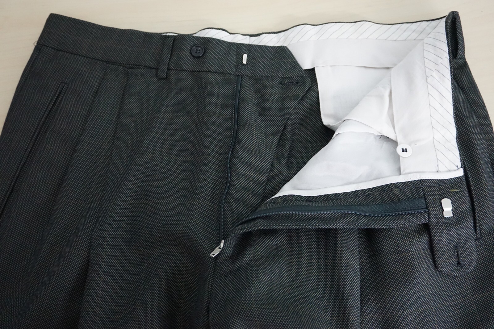 Ermenegildo Zegna Brown Nailhead Multicolor Windowpane Silk Blend 2 Pc Suit 44L