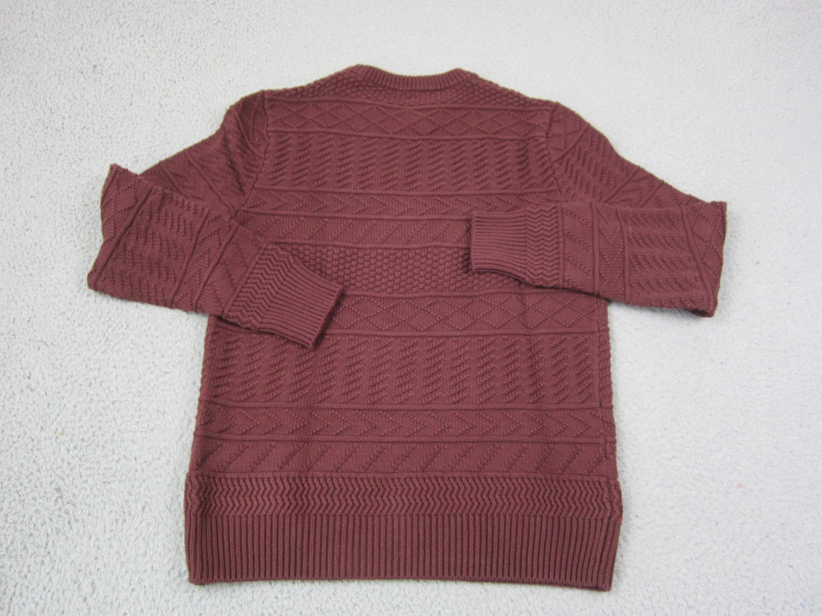 J.Crew Sweater Adult Medium Red Combination Guernsey Stitch Knit Cotton Mens