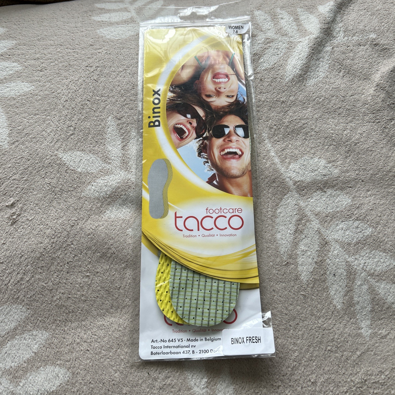 Tacco Binox Traditional Fresh Foot Care Insole Women 7-8