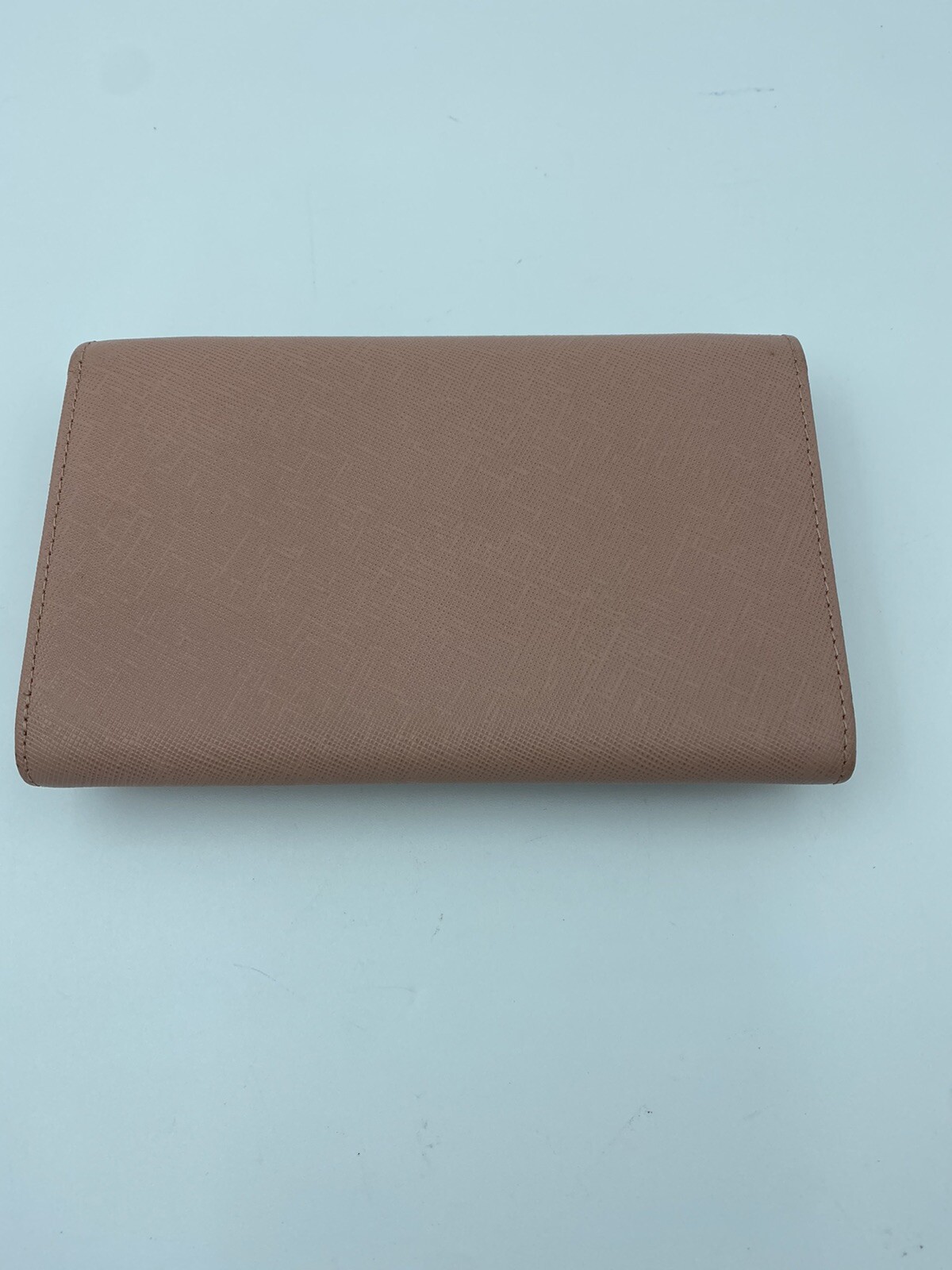 Prada Saffiano Leather Muted Pink Bifold Wallet With Crossbody Strap