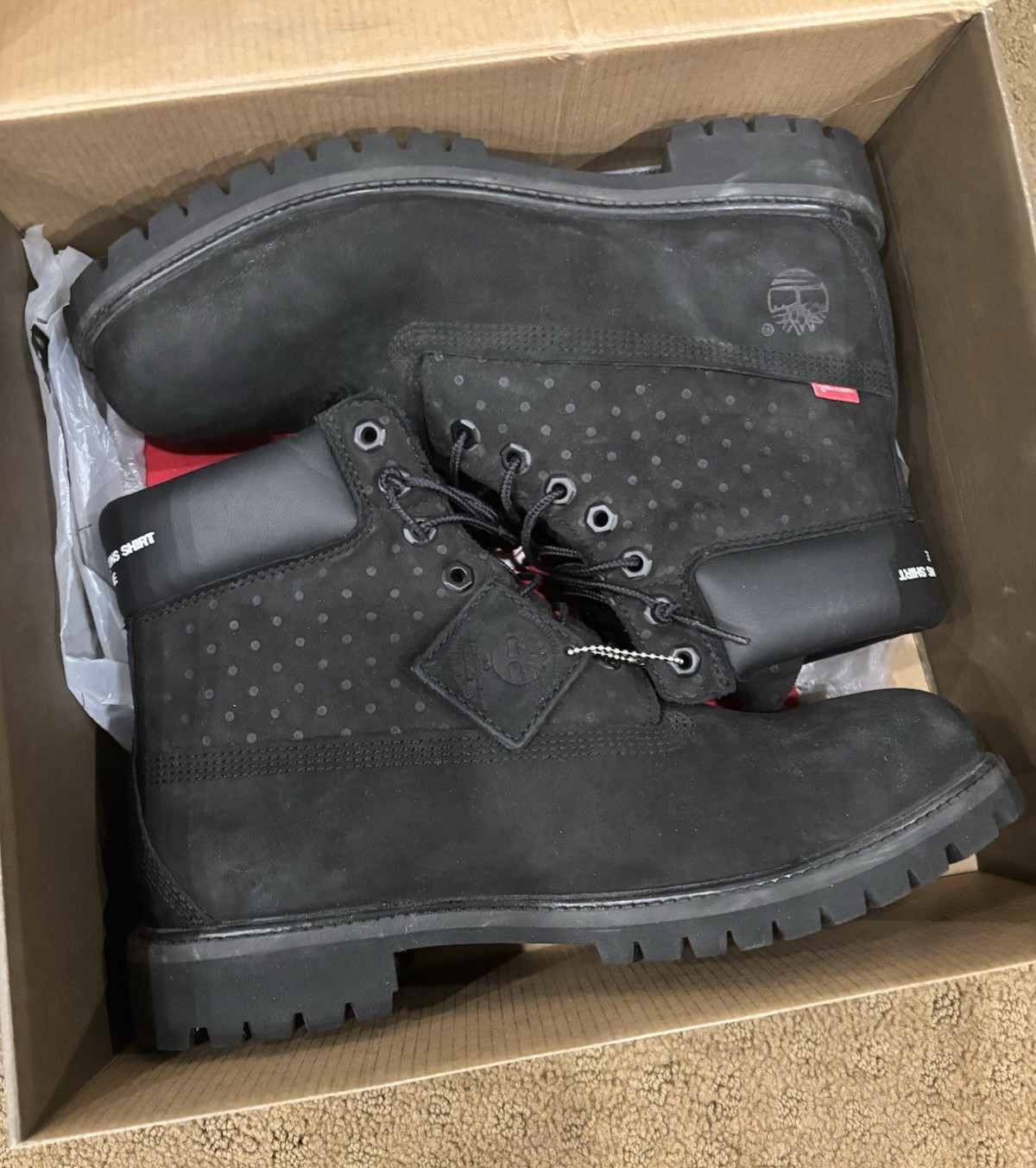 Timberland x Supreme x Comme des Garçons 6″ Suede Waterproof Boots Black 11