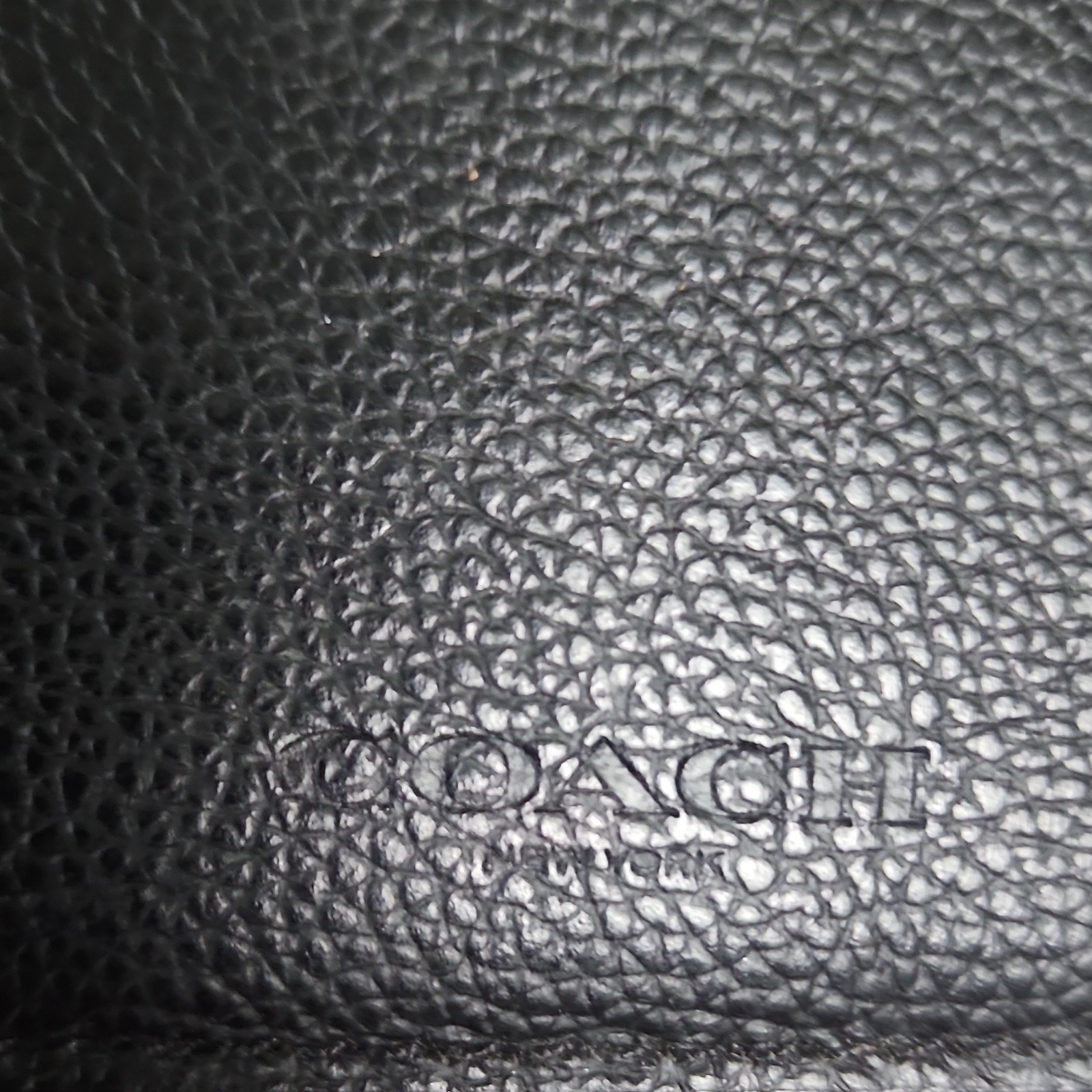 COACH Men’s Black Solid Leather Card Holder Wallet ID Case, Leather Material