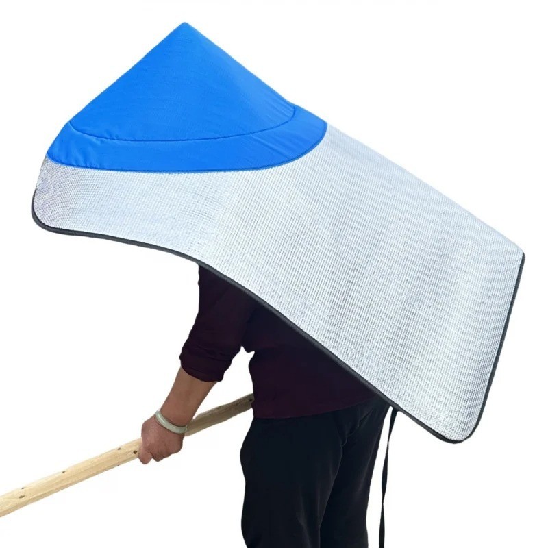 Sun & Rain Protection Hooded Cape – Breathable UV Hat for Farming/Gardening