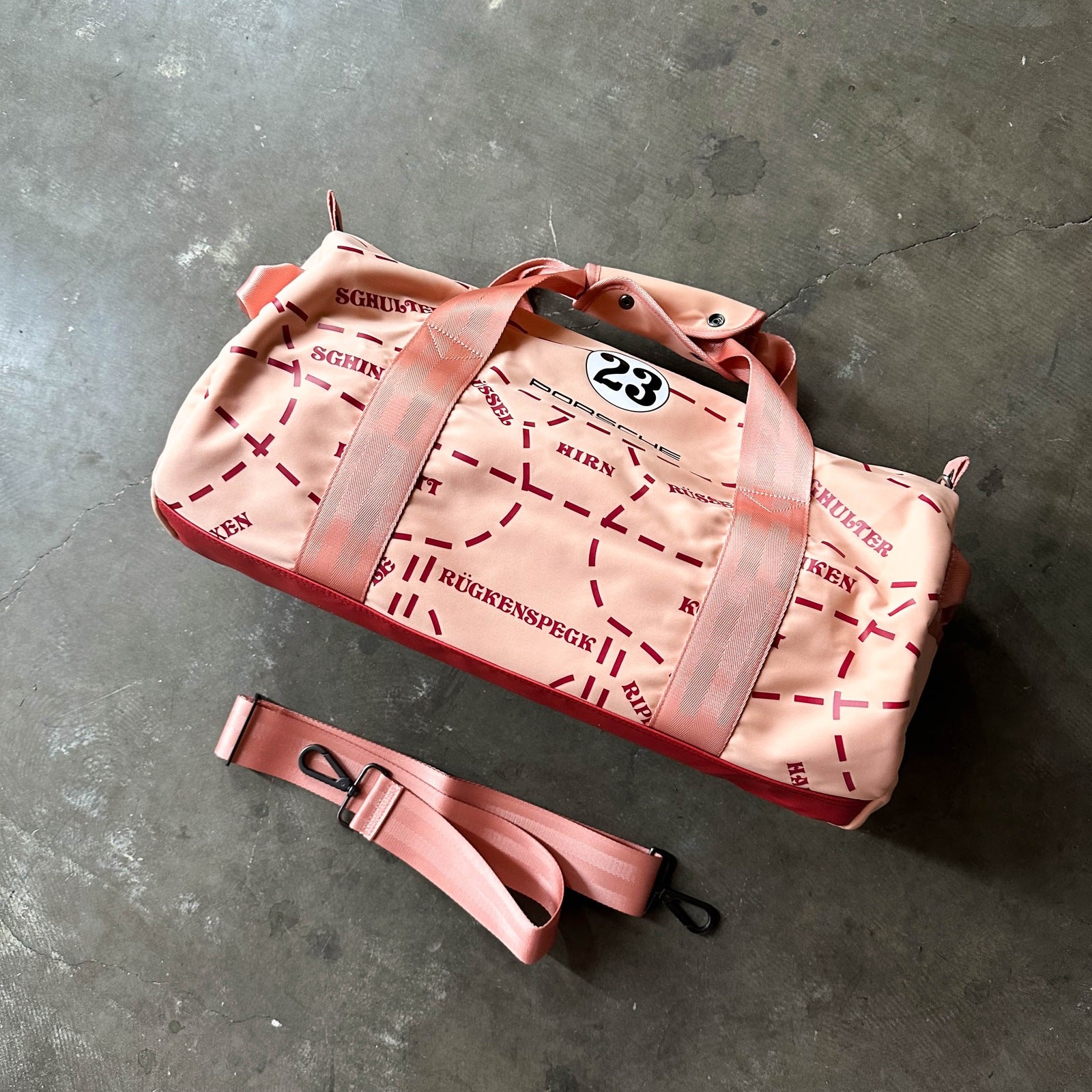 NEW Porsche Design 917 Pink Pig Livery Sport Weekender Duffel Bag WAP0350110PROW