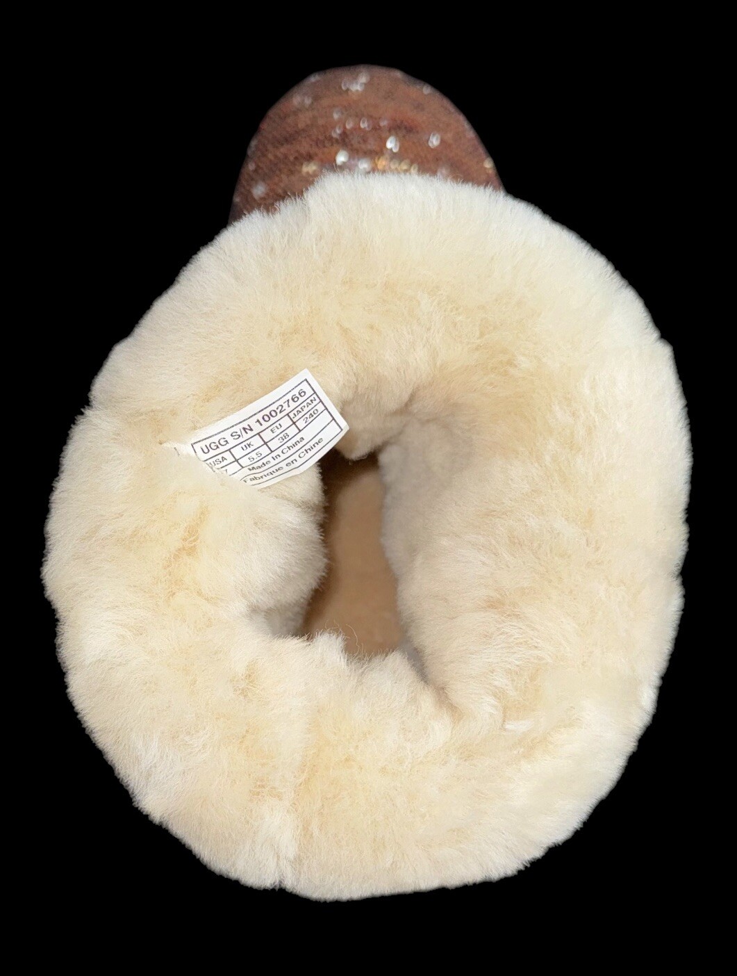 UGG CLASSIC SEQUIN AUTUMN SILVER 2 TONE HOLIDAY EDITION WOMEN SIZE 7 RARE 🔥