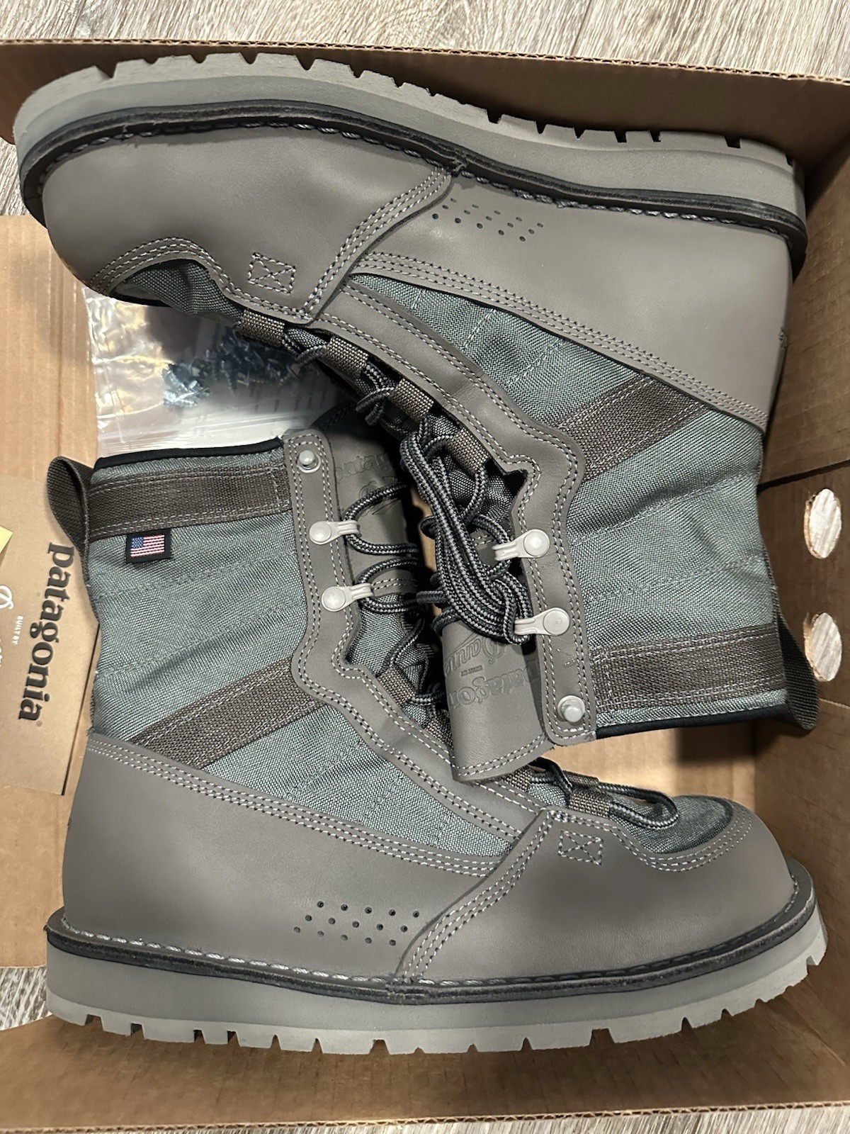 Patagonia Men’s Wading Boots US 10 Standard Gray/Green Lace-Up Made USA