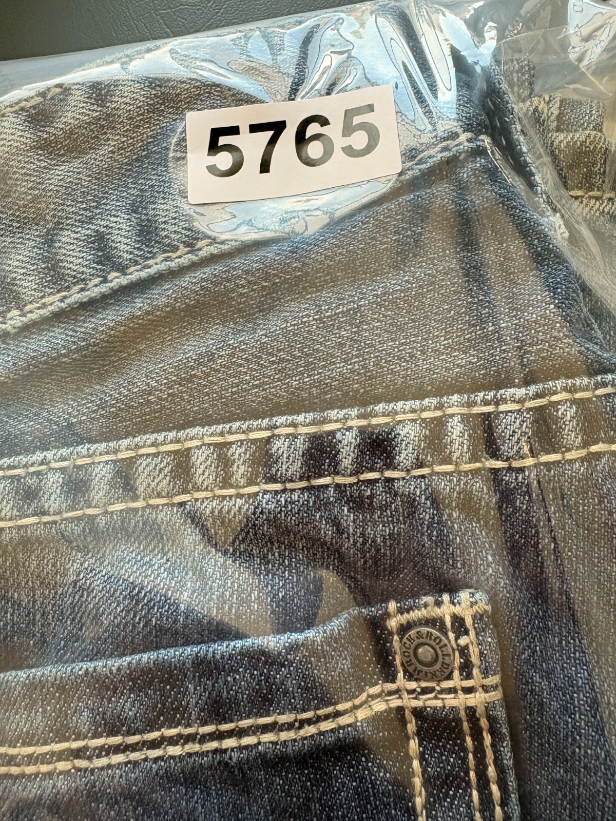 Rock & Roll Double Barrel Relaxed Straight Leg Jeans Mens 34×36 (33×33.5) Blue