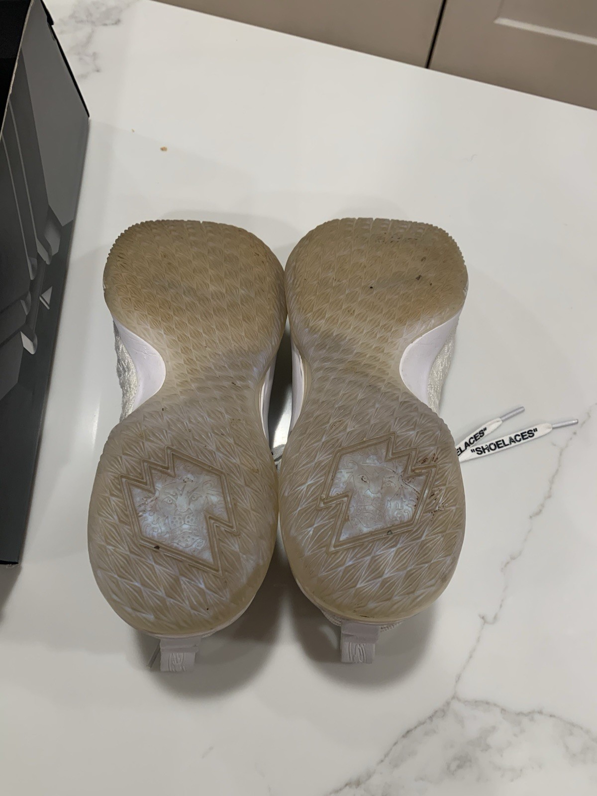 Nike Lebron XV low metallic silver-white in very good condition