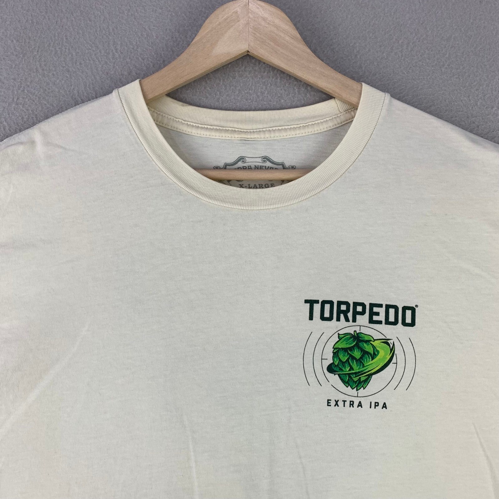 Sierra Nevada Torpedo Extra IPA T-Shirt Mens XL Cream Graphic Brew Beer Tee