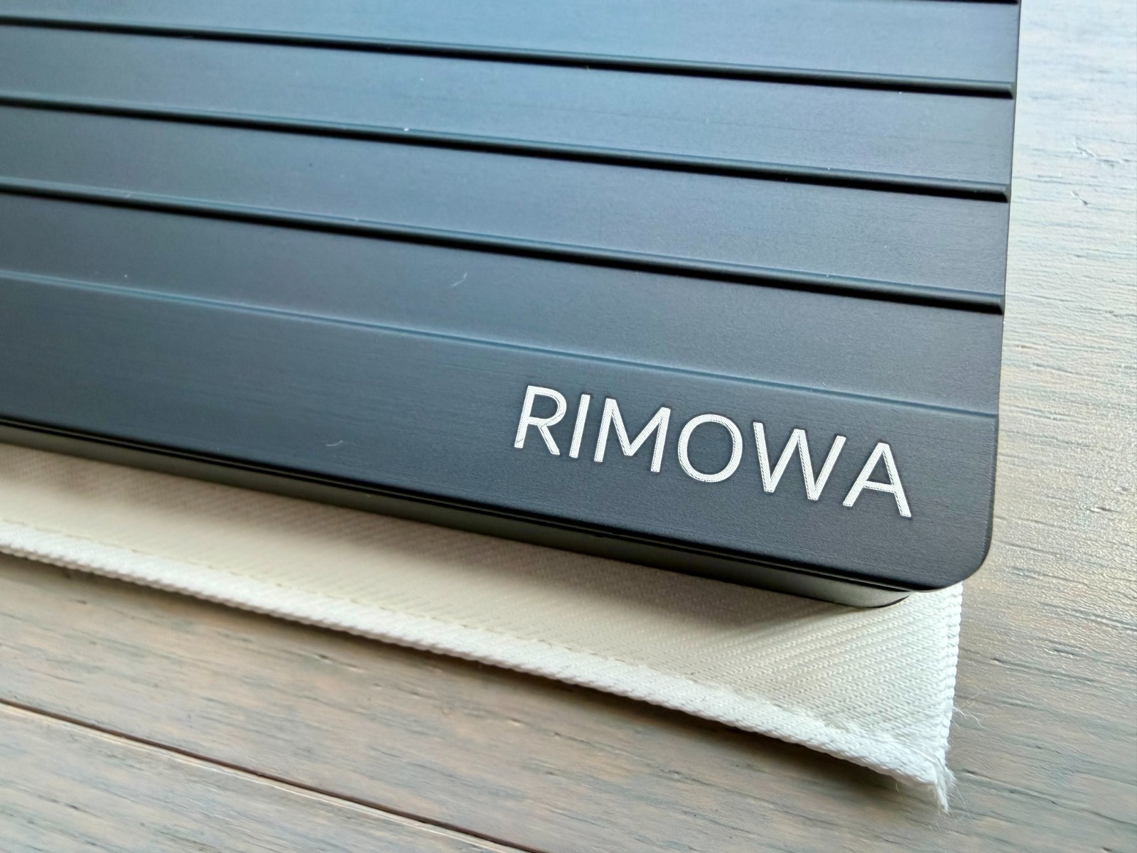 Rimowa Aluminum Card Holder Wallet BLACK Band New, Dust-bag & Box – $295 MSRP