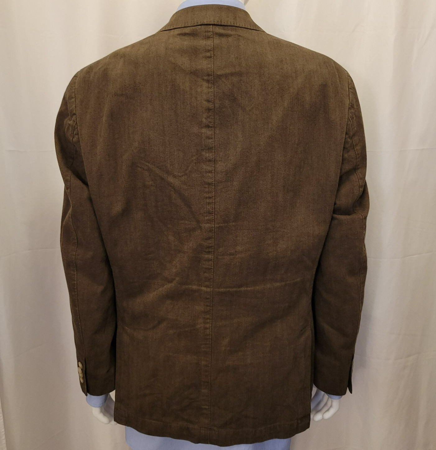 Kroon jacket mens 44R brown 97 cotton twill soft tailored double vent sport coat