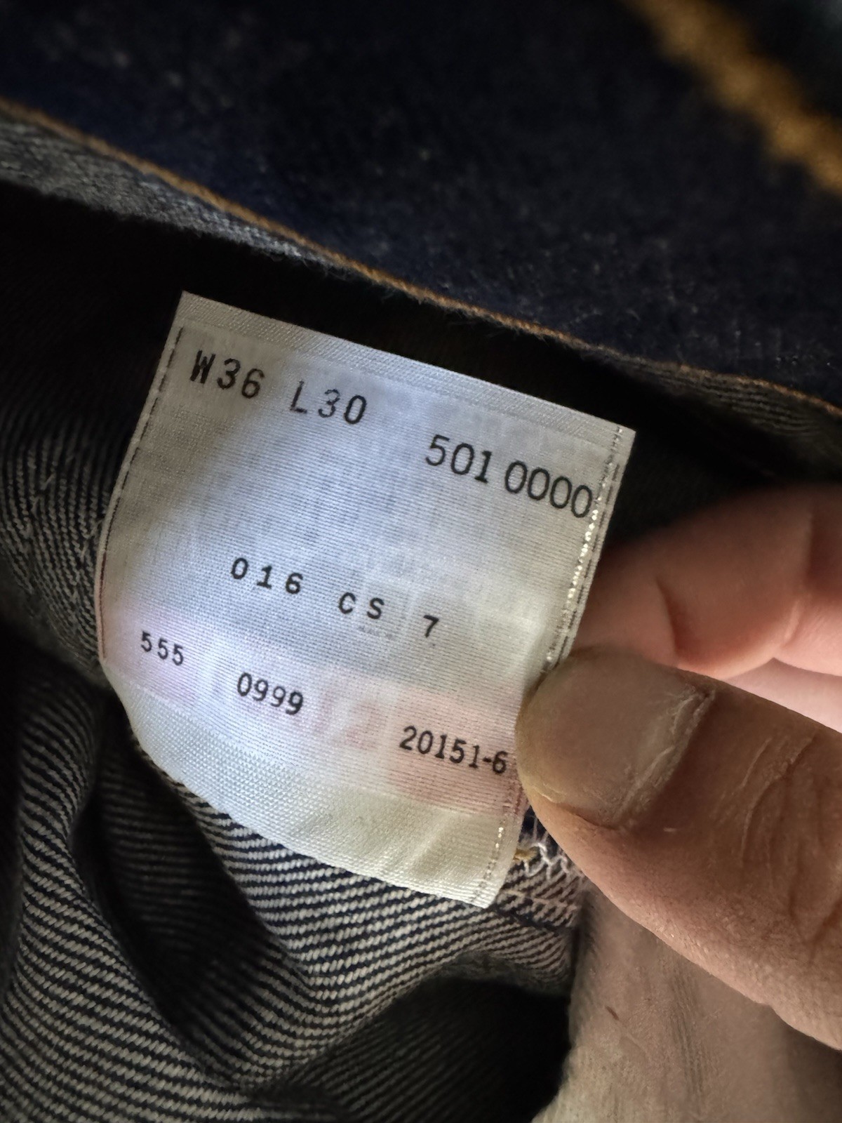 Brand New Levi’s 501xx Made In USA Valencia 555 09/99 Sz 36 X 30 Actual 33 X 28