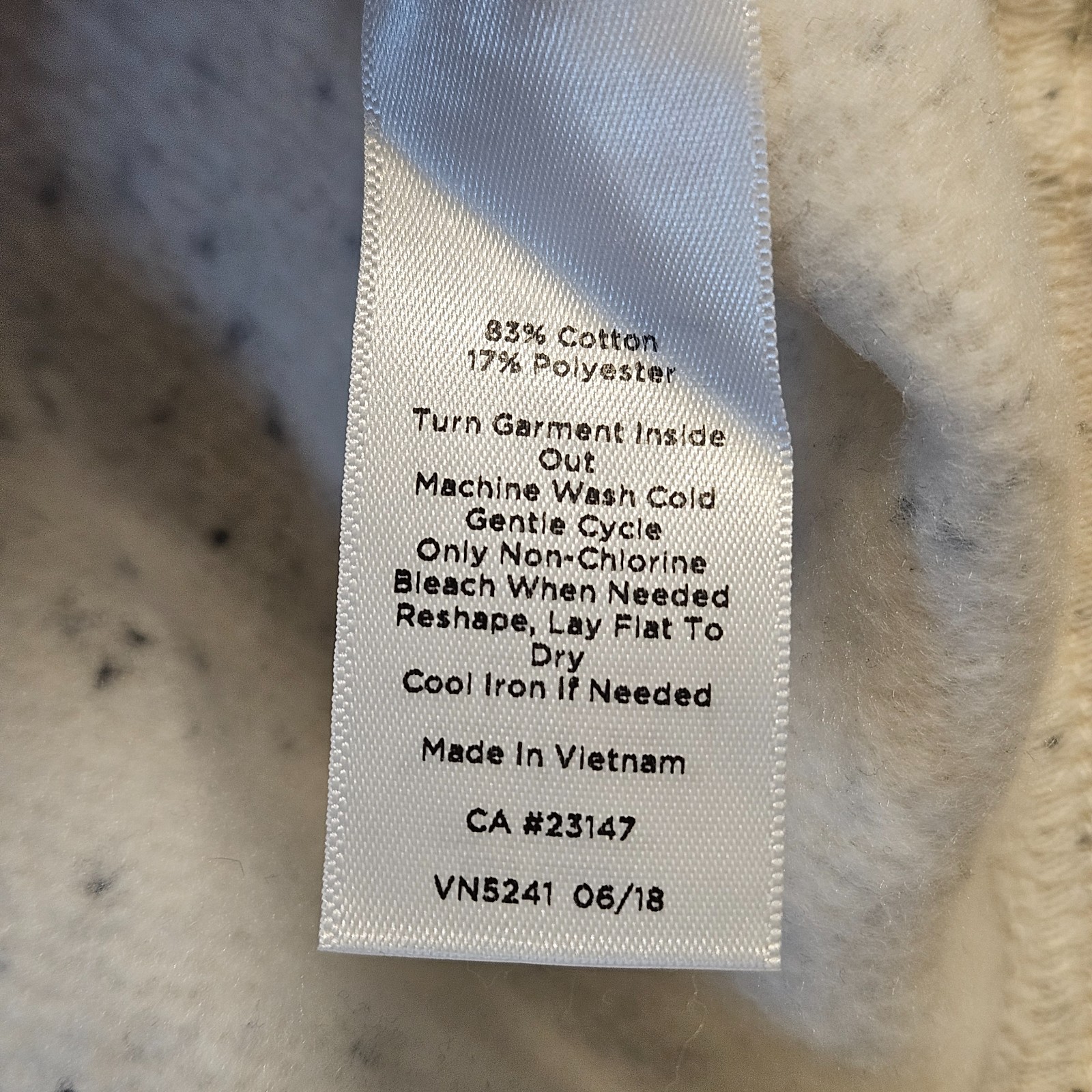 T by Talbots Soft Sweater Jacket Full Zip Fleece Lining Size Small Speckles
