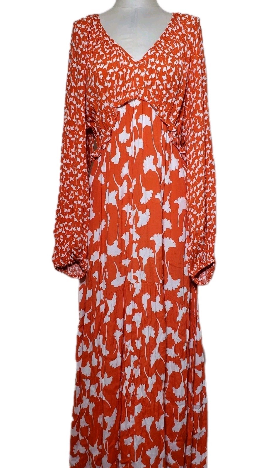 Diane Von Furstenburg + Target Empire Waist Maxi Dress L Cottagecore