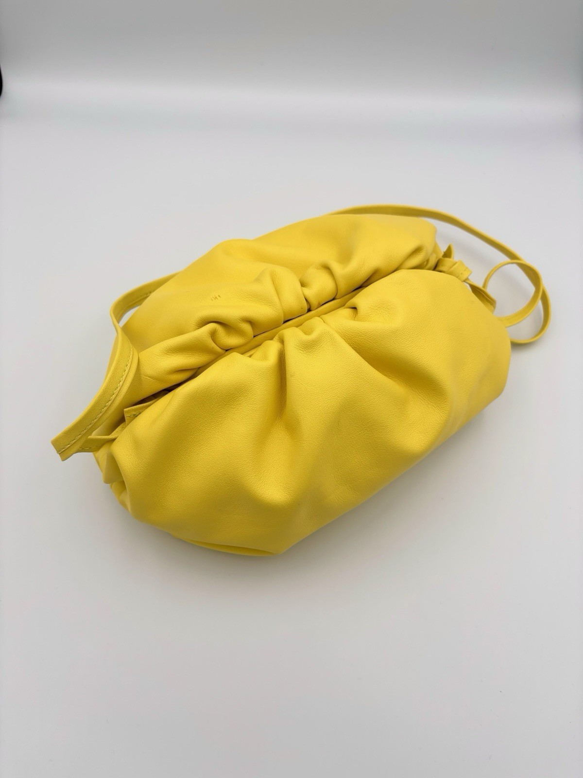 Handmade clutch bag (Bottega Veneta Pouch style) with shoulder strap