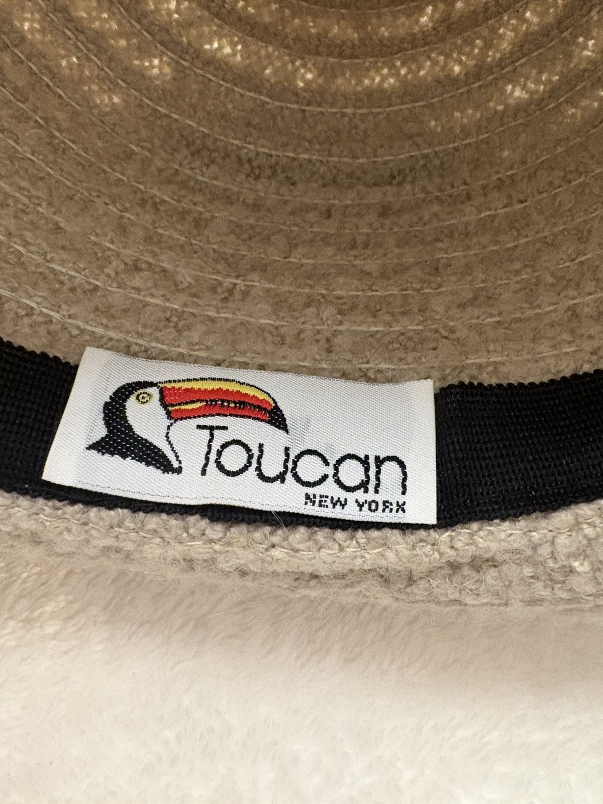 Vtg Toucan Collection New York Hats Bucket Sunhat Pair Tan & Chocolate