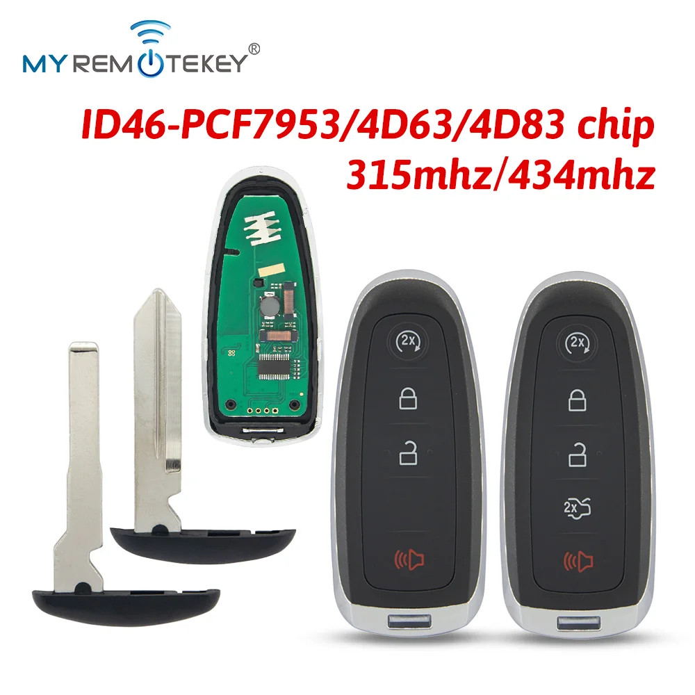 Smart key 315/434mhz ID46-PCF7953 4D63/4D83 chip for Ford Edge Explorer Flex