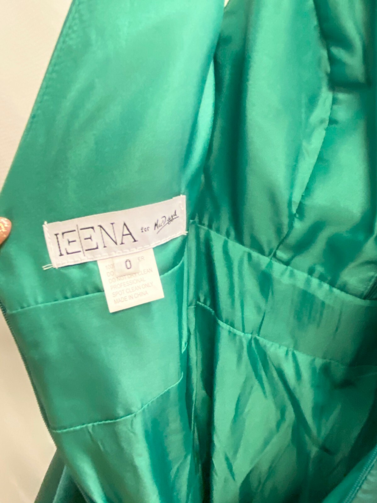 IEENA MAC DUGGAL 55010i Emerald Plunging Sweetheart A-Line Maxi Ball-Gown 0 = XS