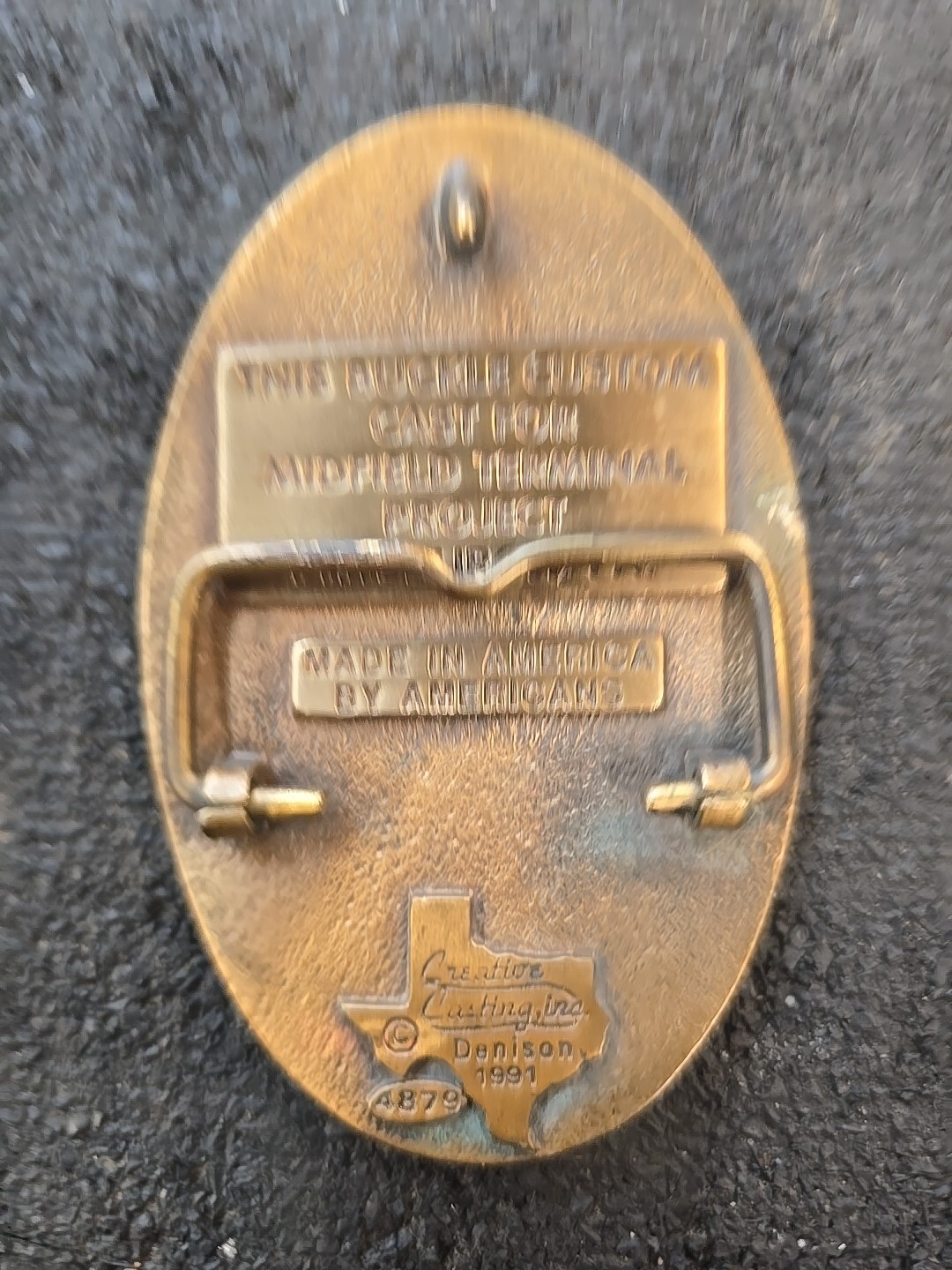 Moccissioners Midfield Terminal Project Belt Buckle