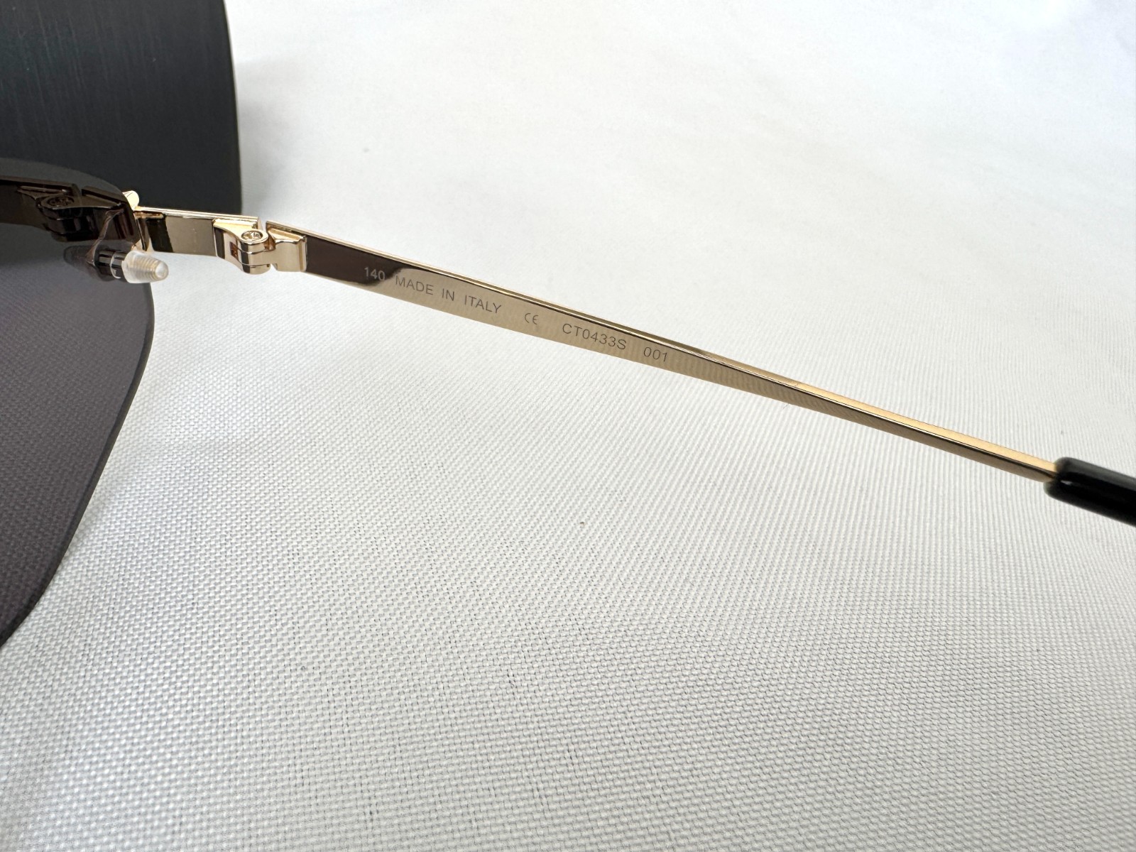 CARTIER Panthere De Cartier Sunglasses CT0433S 001 Gold Grey Lens