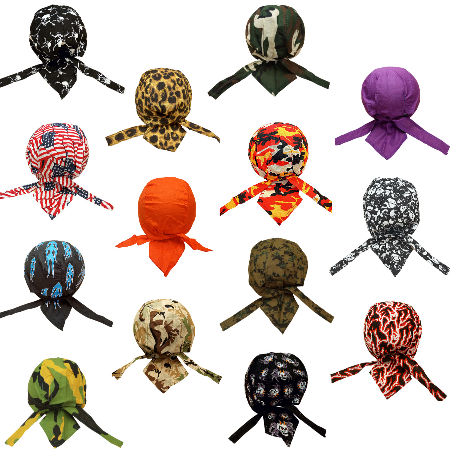 1pc Cotton Paisley SKULL CAP Do Rag Head Wrap Motorcycle Biker Dew Doo Bandana