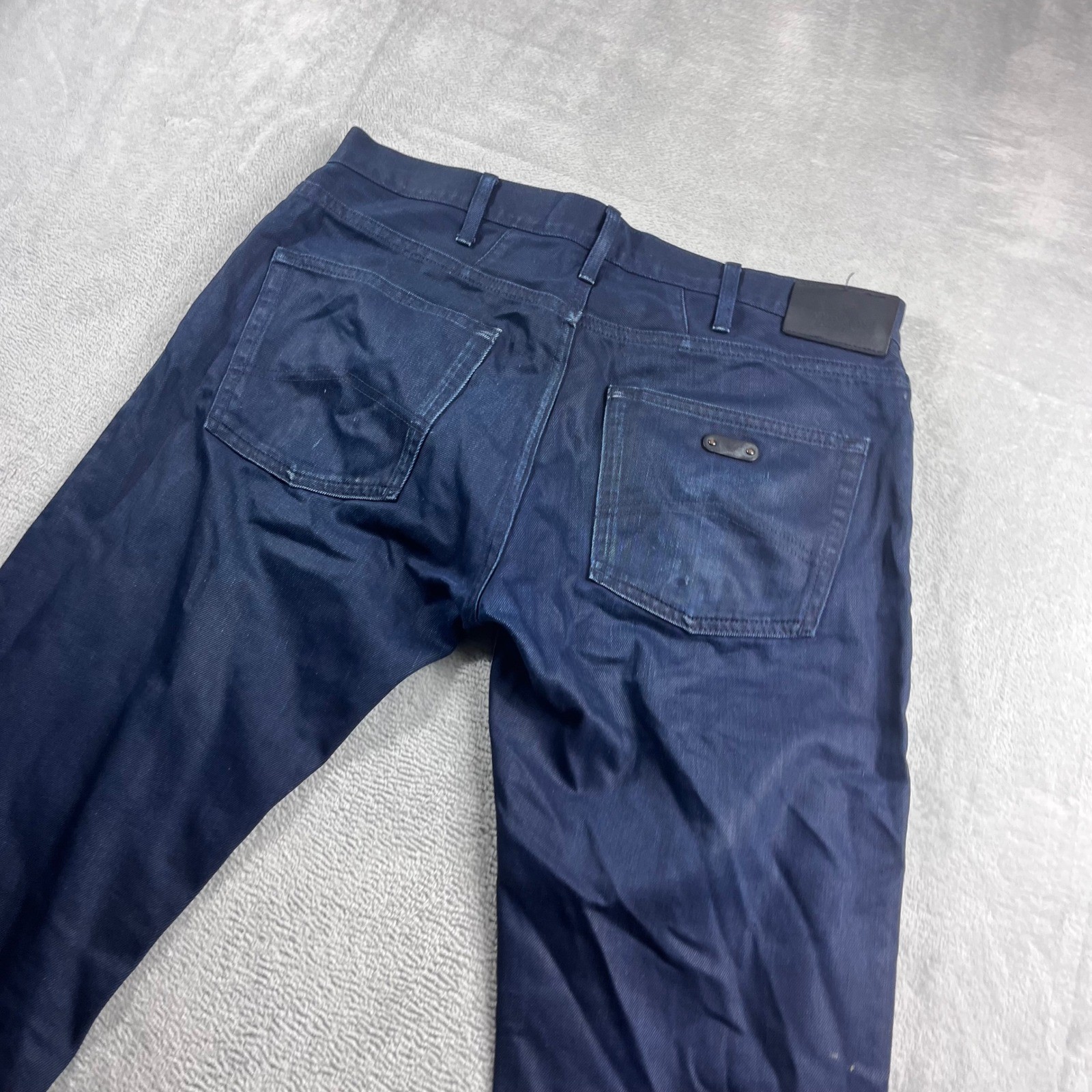 Armani Jeans J45 Slim Fit Indigo Blue Pants Mens Size 34 Designer Trousers