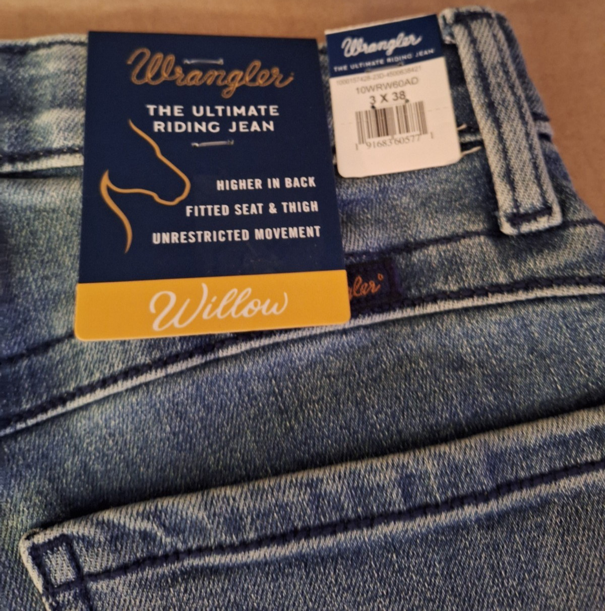 Wrangler Jeans Womens 3×38 Blue Willow Ultimate Riding Jean Stretch Denim NEW
