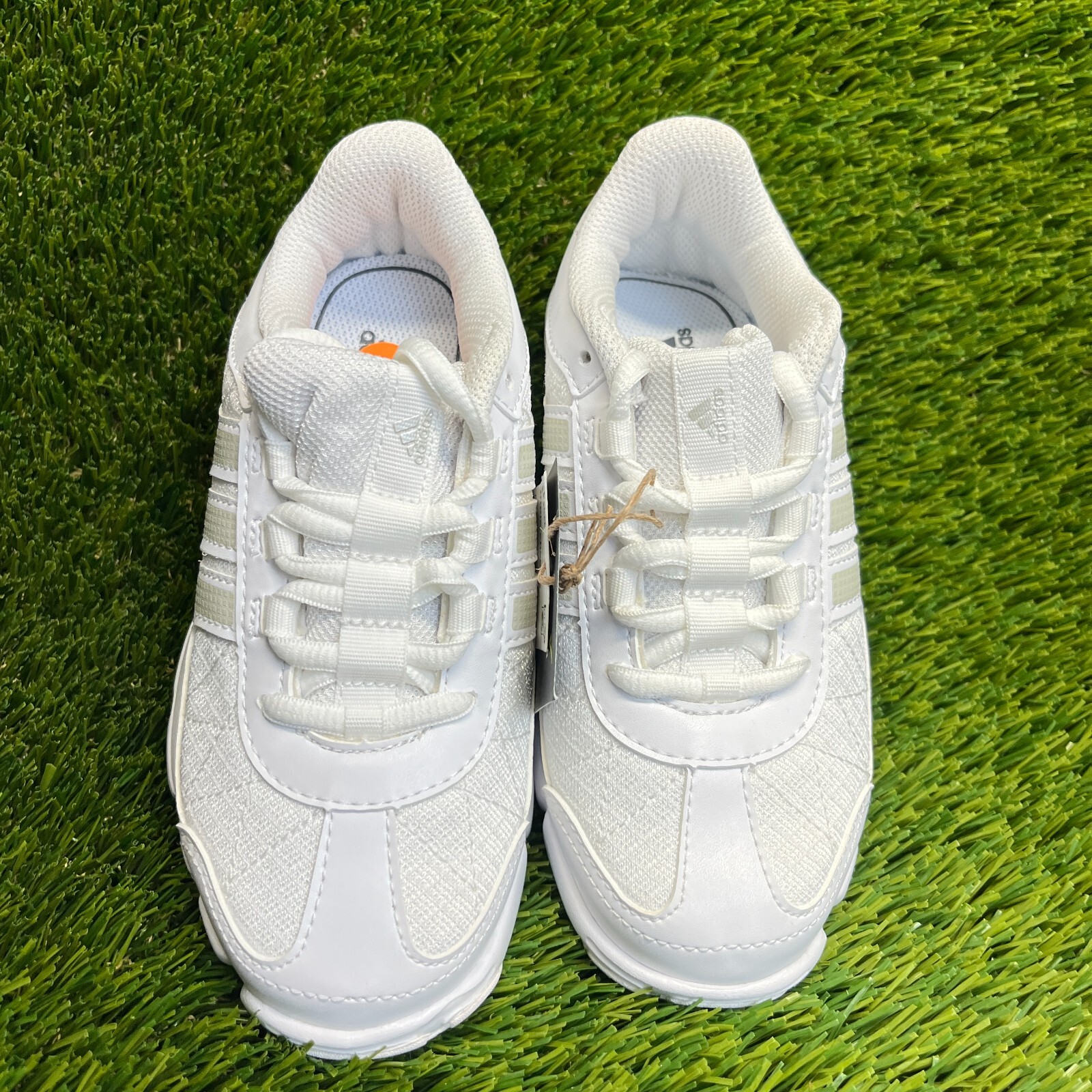 Adidas Triple Cheer Boys Size 12K White Athletic Cheerleading Shoes Sneakers