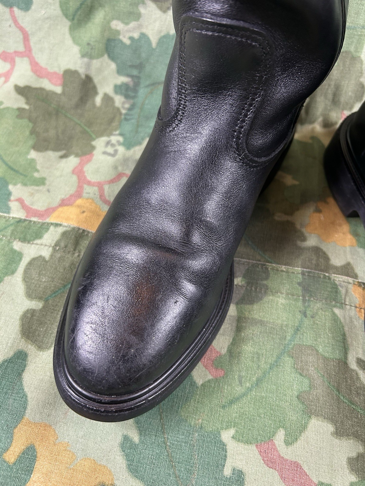 Red Wing Pecos 1125 Boots Mens 8 D Black Leather Western Motorcycle USA Pull On