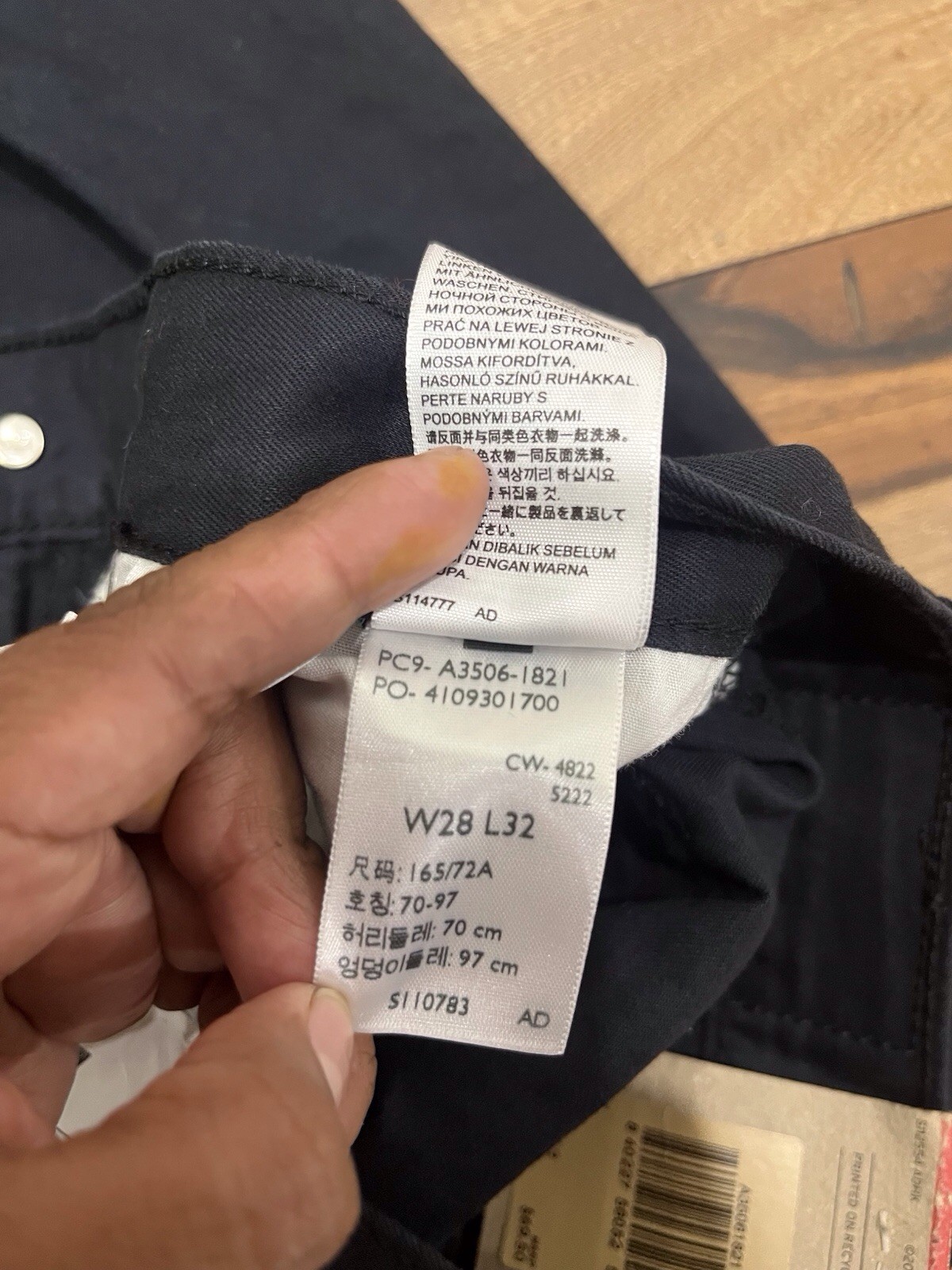 Levi’s high waisted mom jeans black cotton hemp blend NWT 28×32