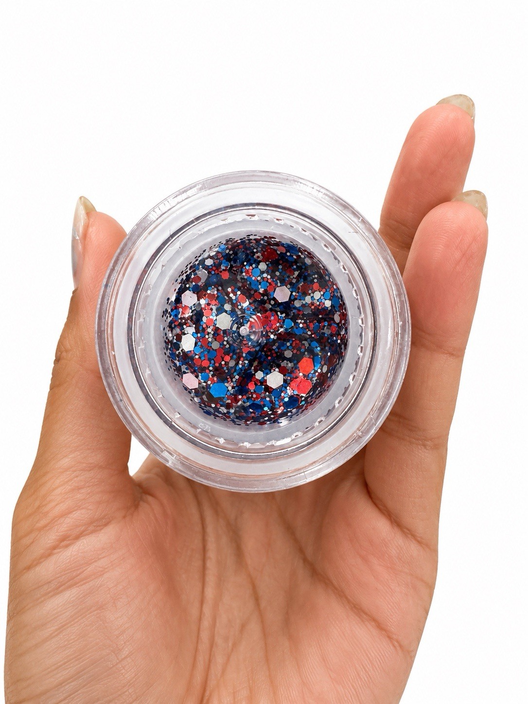 4th of July Glitter Stick Patriotic Red White and Blue Face Hair Glitter 2 pack