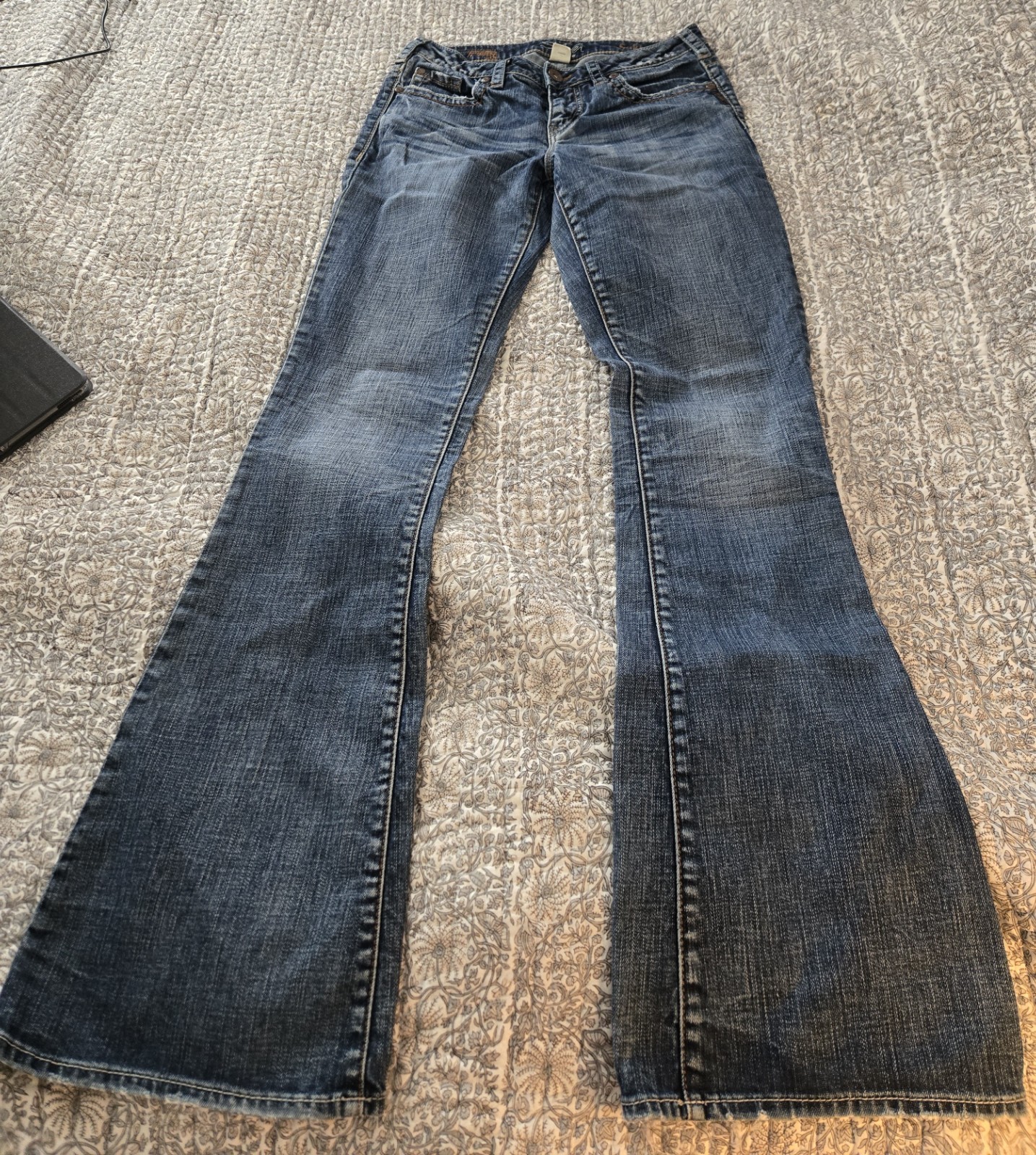 29×35 Silver Suki Flare W29/L35 Long Womens Jeans Maurices