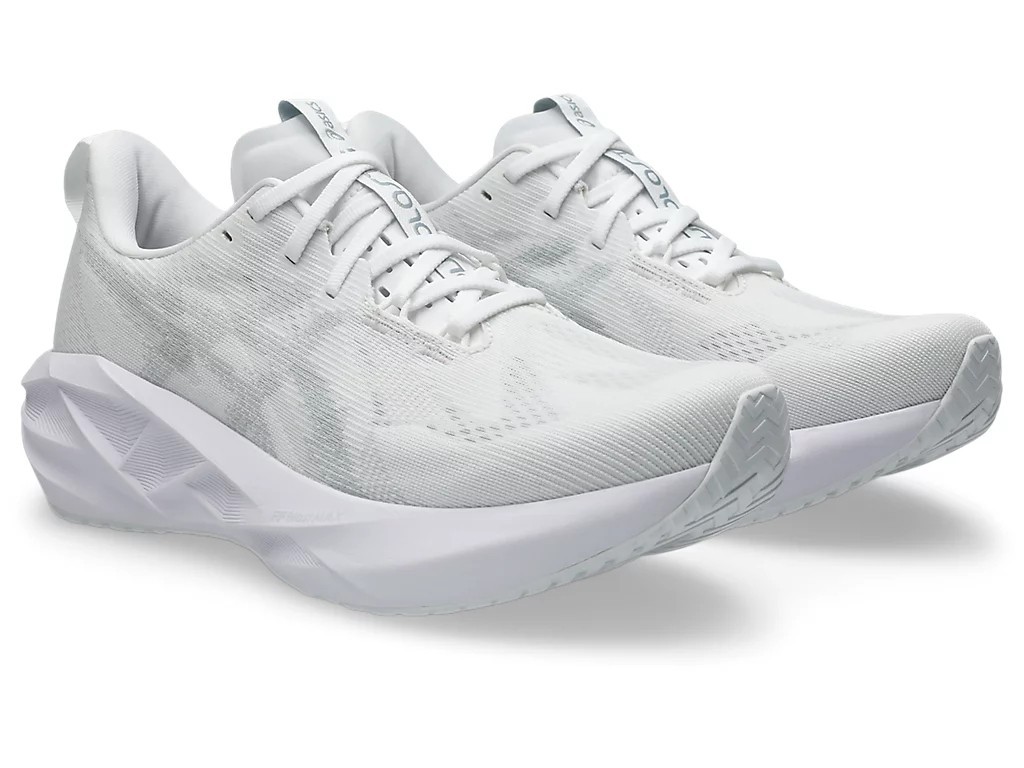 ASICS NOVABLAST 5 1011B974 100 White Piedmont Grey Men Running STANDARD Shoes