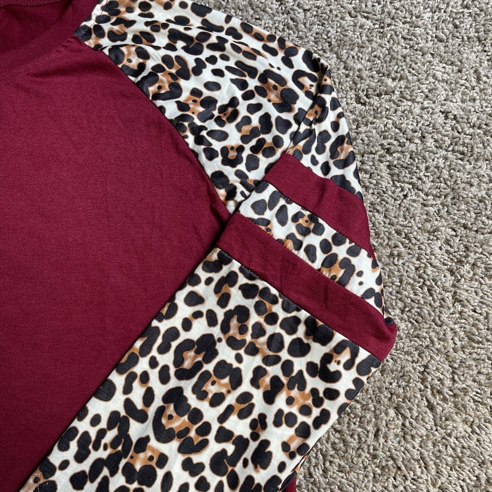 Leopard jersey Varsity Stripe Tee Top XXL Streetwear sporty cheetah Streetwear