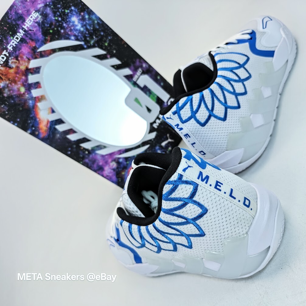 Puma MB.01 US 15 Men’s White Blue Black Basketball LaMelo Ball 376941 11 New