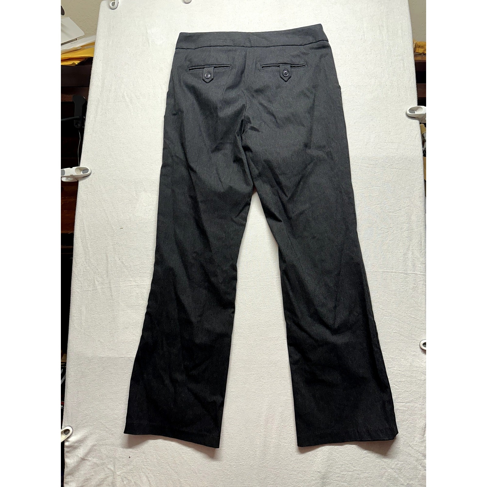 Dalia Collection Charcoal Gray Dress Pants Wide Leg