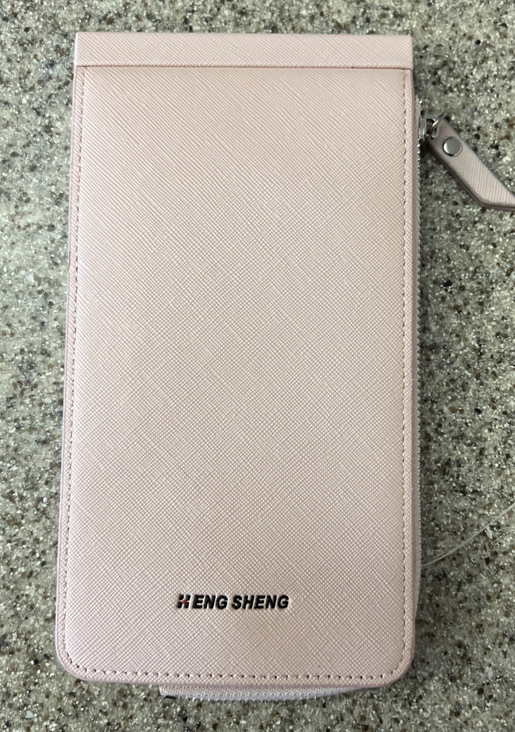 Heng Sheng Pink wallet Faux Leather 26 Multiple card slots zippered pocket NEW