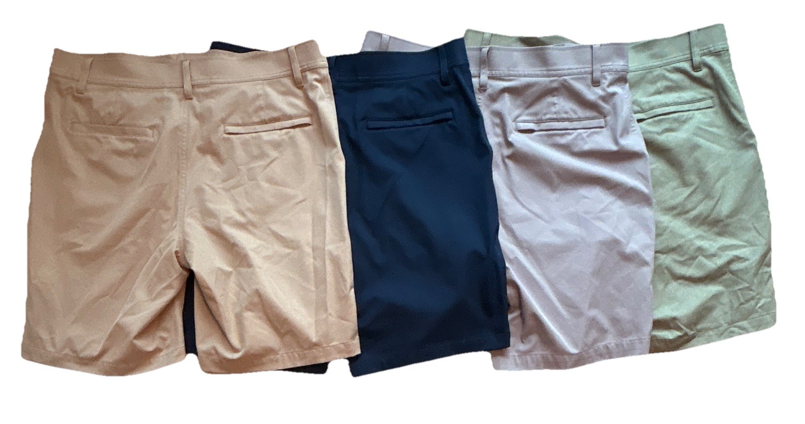 32 Degrees Cool Stretch Performance Chino Shorts Lot of 4 Men’s Solid Colors