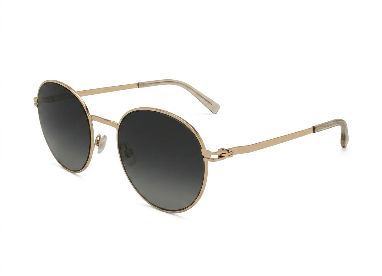 Mykita Tate Sunglasses Champagne Gold 291 50-22mm Round Authentic