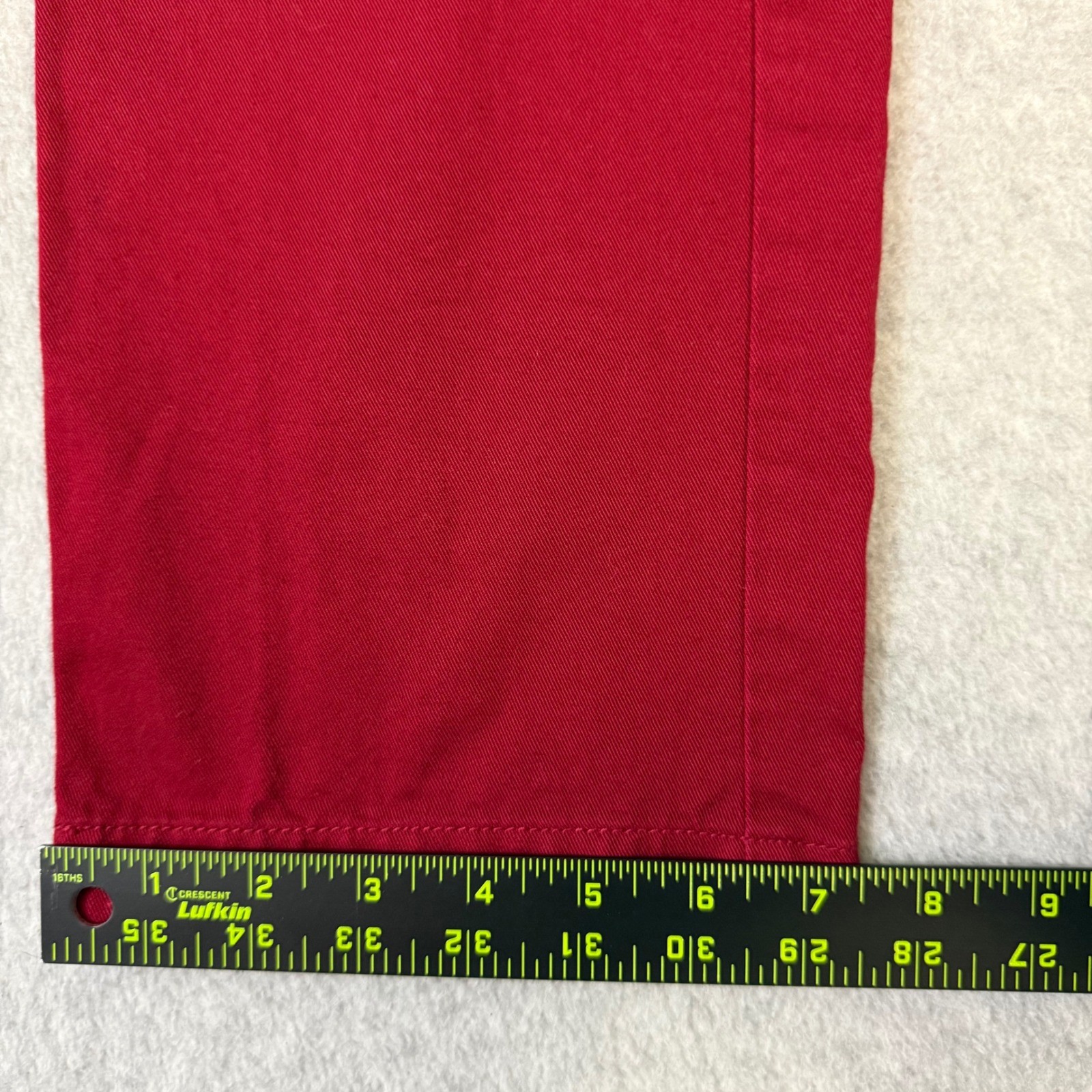 J.Crew The Sutton Mens 32×34 Slim Straight Chino Pants Red Cotton Twill Trousers