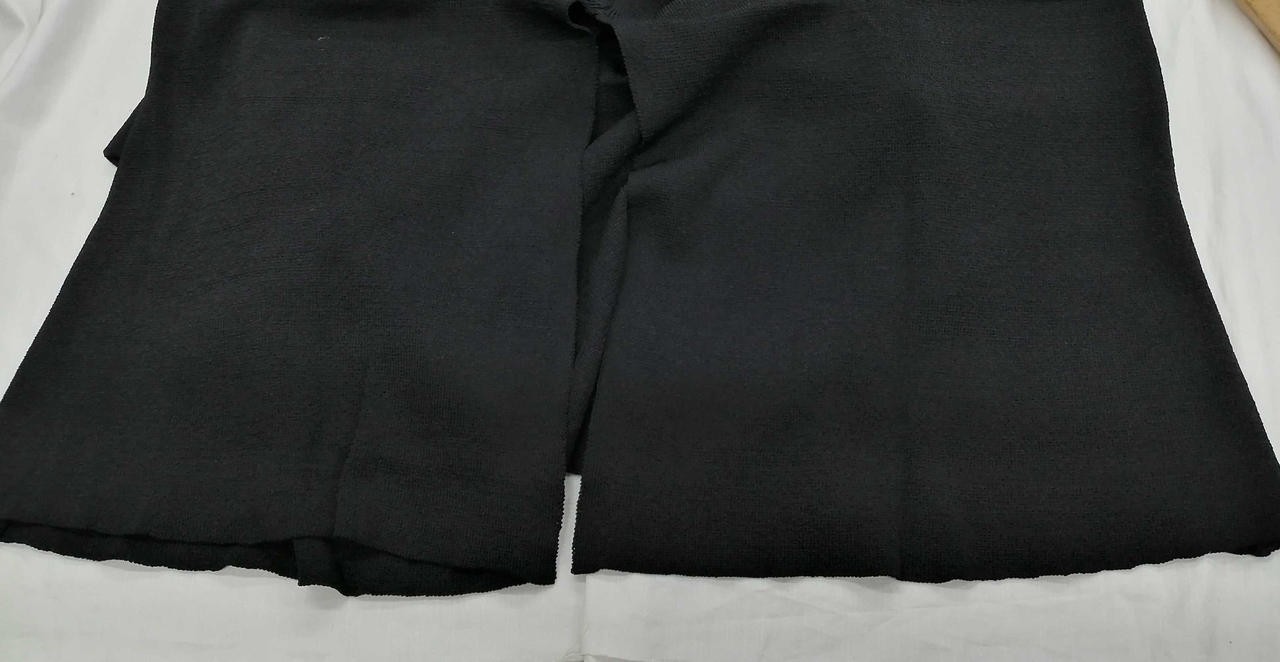Ameri Woman’s Belted Black Knit Dress M 47in Length 36cm Shoulder