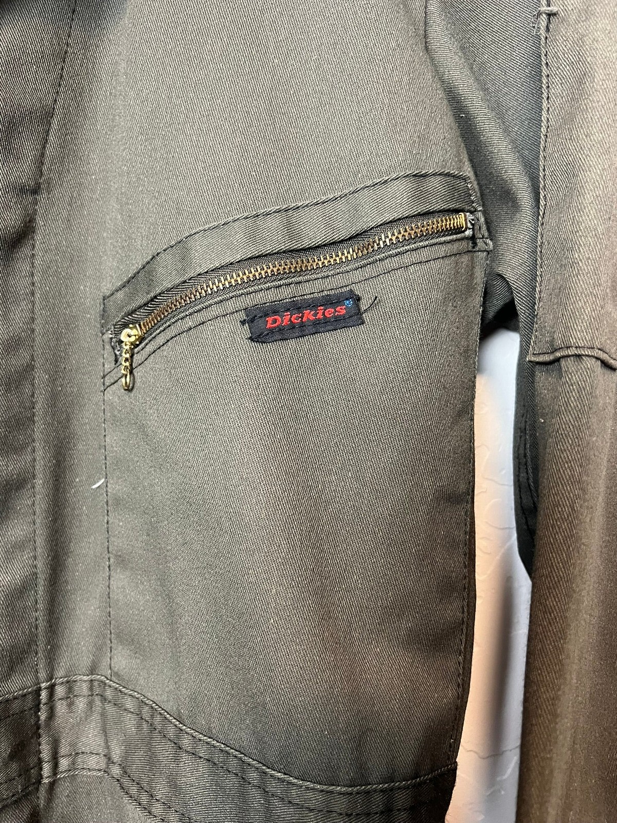 Vintage Dickies Coverall Olive Green Workwear Zip Front 90s Mens 40 Short
