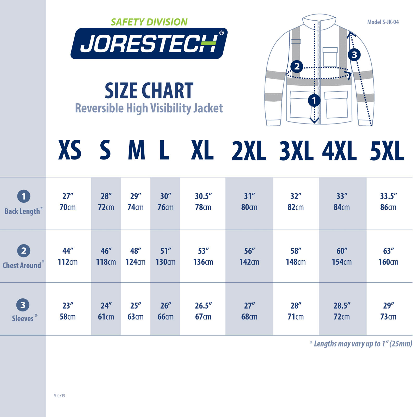 4 in 1 Hi Vis Visibility Reversible Safety Jacket JORESTECH Windbreaker
