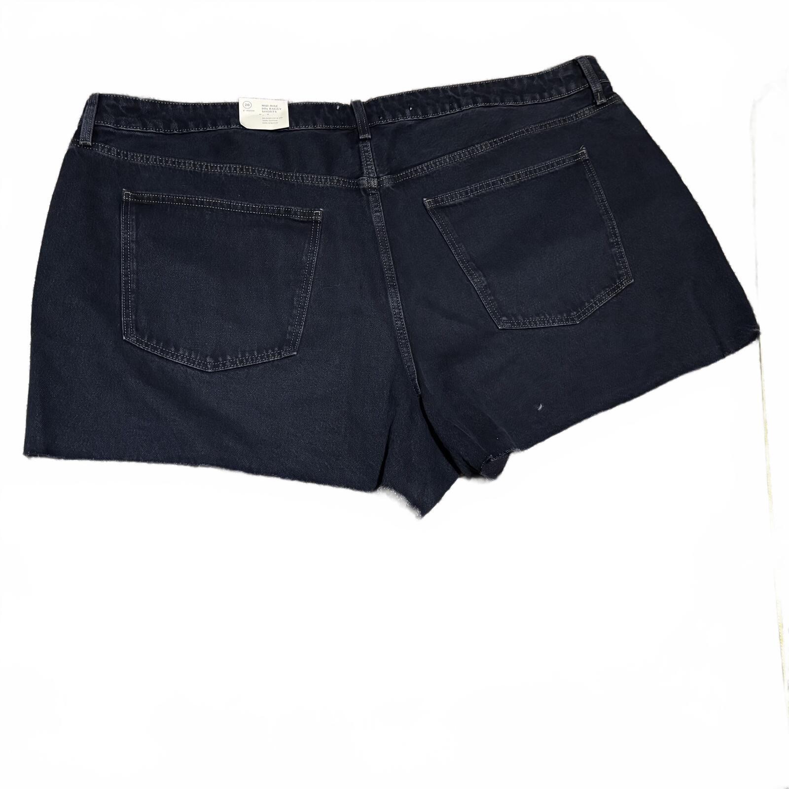 Lot of 2 NWT Universal Thread Plus Size 26 Jean Shorts Denim Black Blue 26W