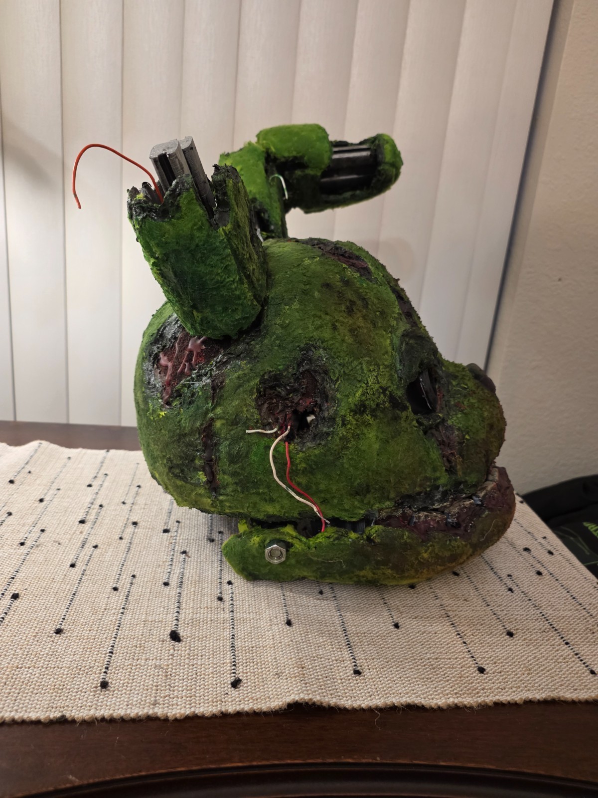 FNAF springtrap cosplay head, five nights at freddys life sized prop and mask