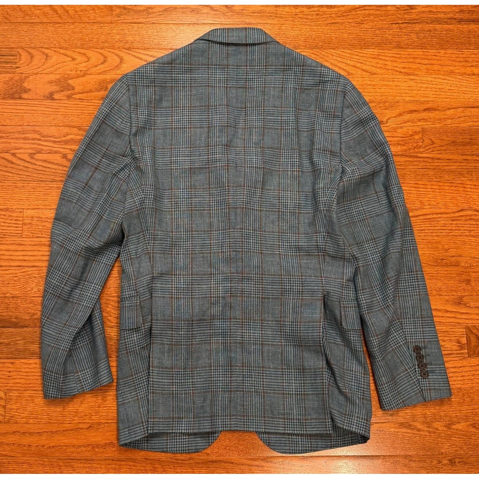 Brooks Brothers Loro Piana Summertime Blazer 40R Wool Silk Linen Glen Plaid