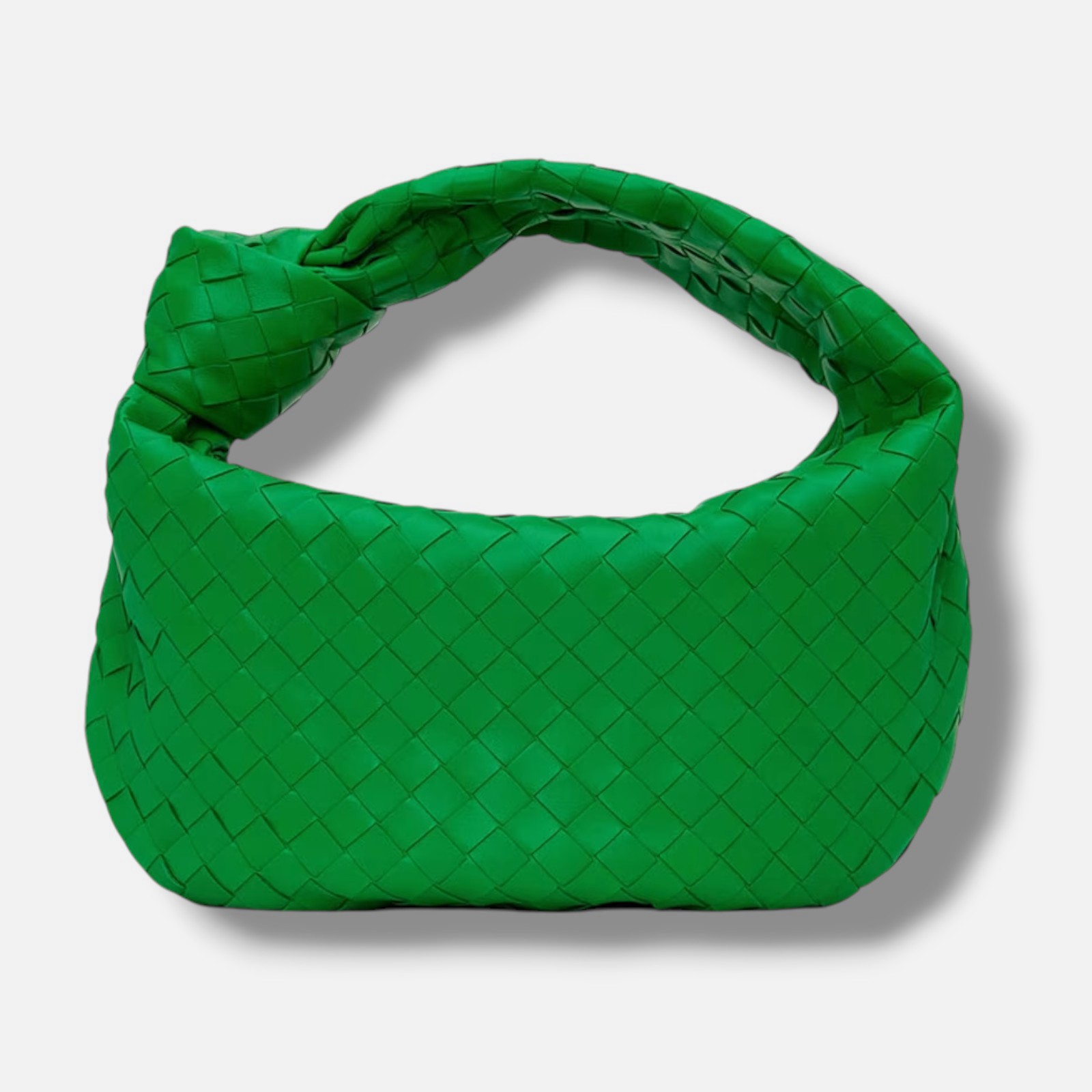 Bottega Veneta Women Green Jodie Leather Intrecciato Shoulder Hobo Bag