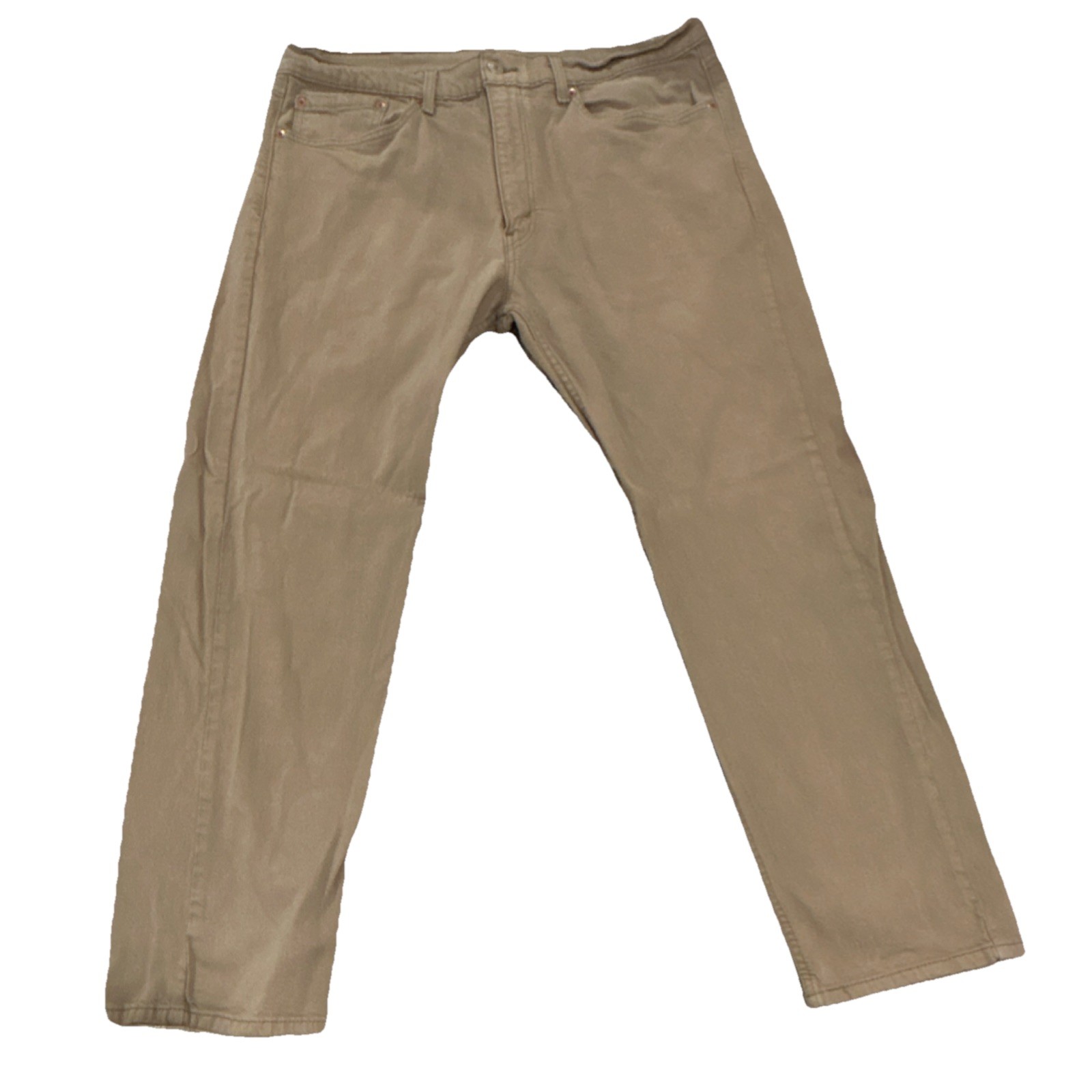 Levi’s Straight Beige Cotton Denim Jeans Regular Fit 505 Series Classic Men’s