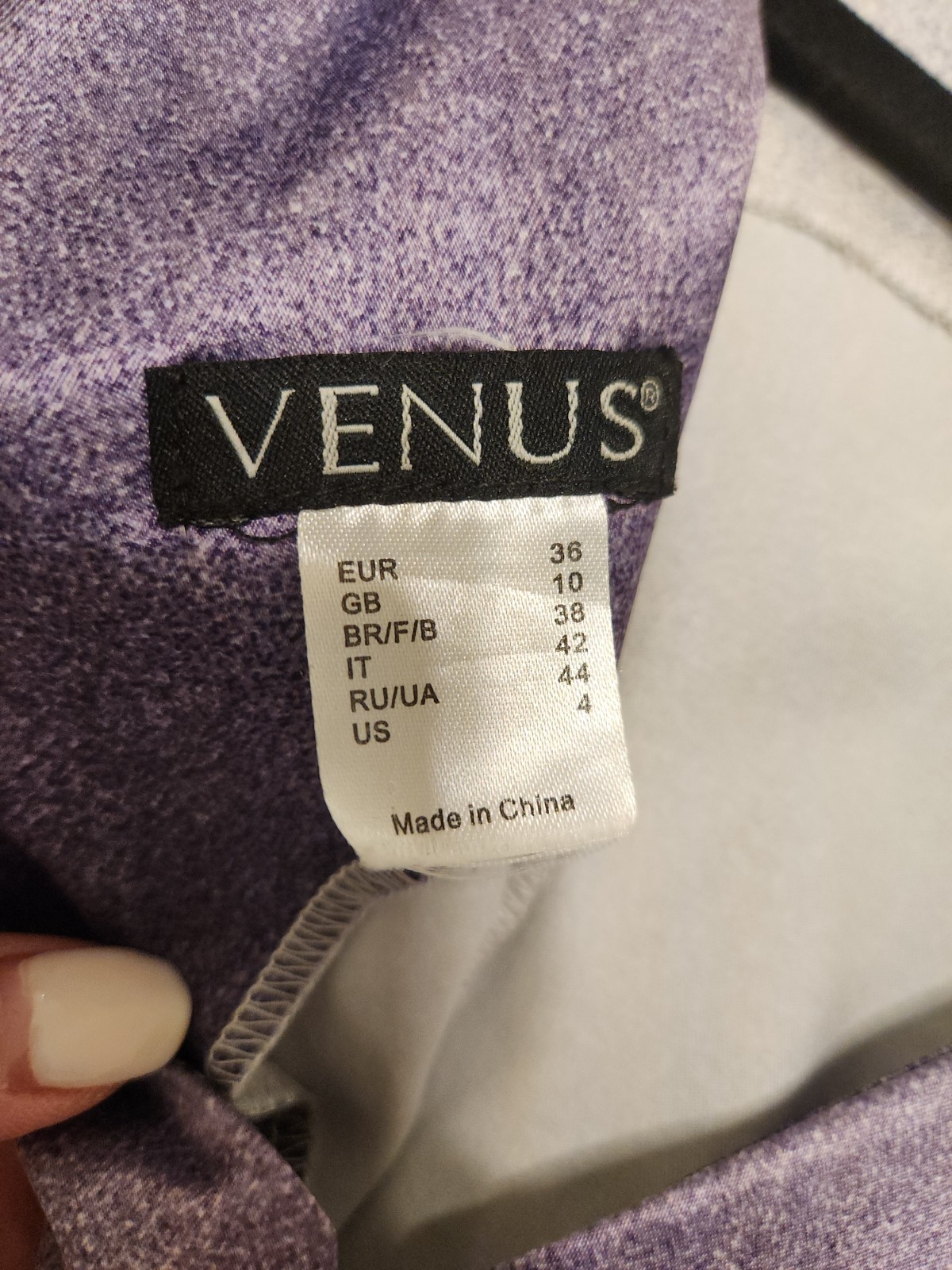 Venus Dress Purple Ombre Sleeveless Sheath Knee Length Gradient Party Dress Sz 4